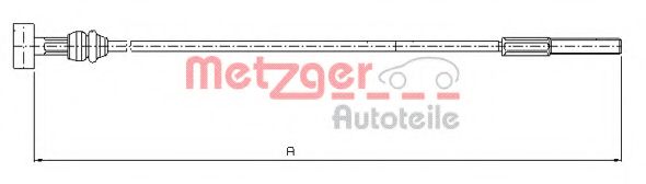 10.8226 Cablu, frana de parcare METZGER 
