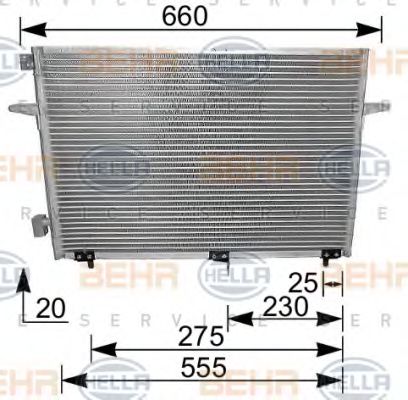 8FC 351 036-251 Condensator, climatizare BEHR HELLA SERVICE 