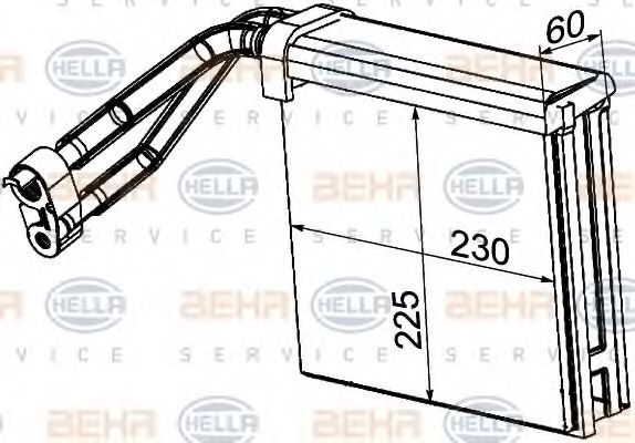 8FV 351 330-731 evaporator,aer conditionat BEHR HELLA SERVICE 