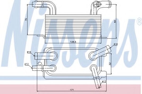 90642 Radiator racire ulei, cutie de viteze automata NISSENS 