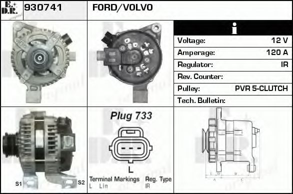 930741 Generator / Alternator EDR 