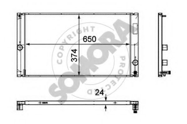 361440 Radiator, racire motor SOMORA 