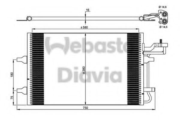 82D0226259MA Condensator, climatizare WEBASTO 