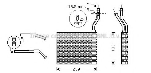 FD6364 Schimbator caldura, incalzire habitaclu AVA QUALITY COOLING 