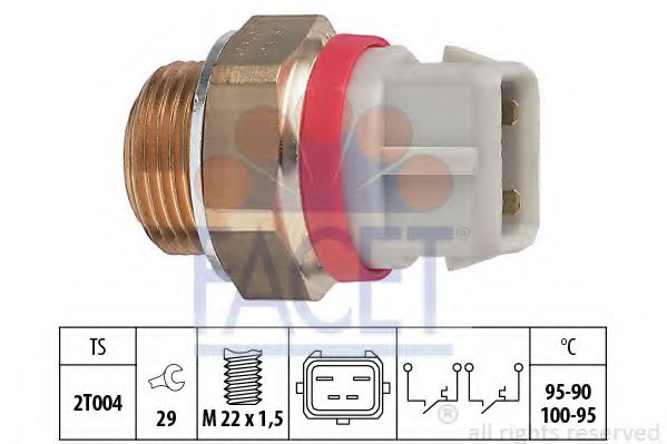 7.5682 Comutator temperatura, ventilator radiator FACET 