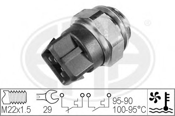 330229 Comutator temperatura, ventilator radiator ERA 