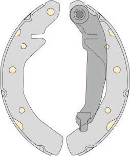PM756930 Set frana, frana tambur MGA 