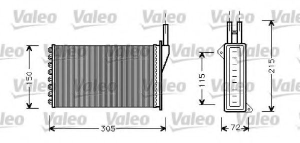 812331 Schimbator caldura, incalzire habitaclu VALEO 