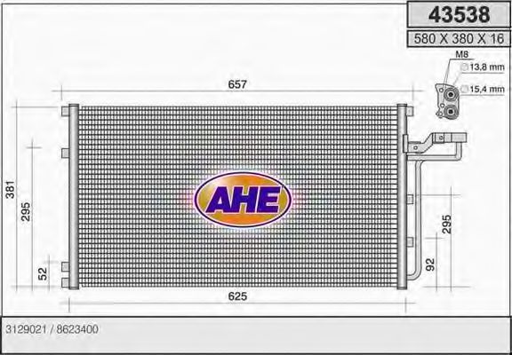 43538 Condensator, climatizare AHE 