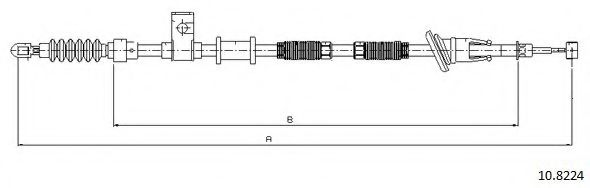 10.8224 Cablu, frana de parcare CABOR 