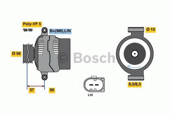 0 125 711 048 Generator / Alternator BOSCH 