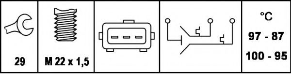 Comutator temperatura, ventilator radiator 2