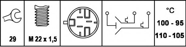 Comutator temperatura, ventilator radiator 2