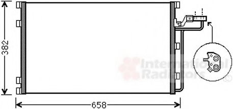 59005150 Condensator, climatizare VAN WEZEL 
