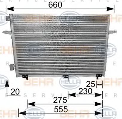 8FC 351 036-251 Condensator, climatizare HELLA 