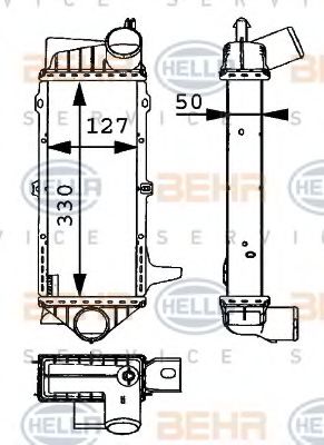 8ML 376 723-111 Intercooler, compresor HELLA 