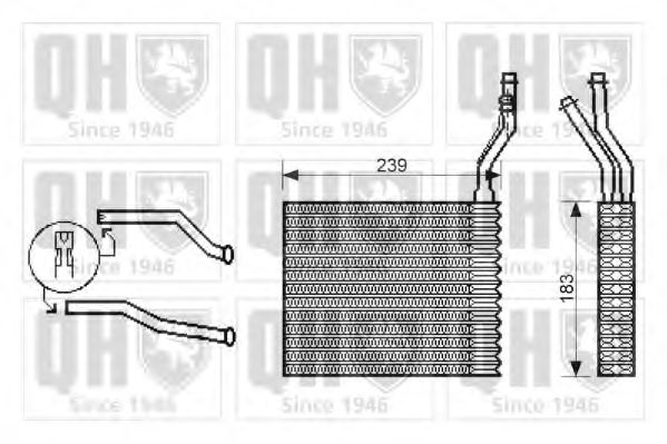 QHR2203 Schimbator caldura, incalzire habitaclu QUINTON HAZELL 