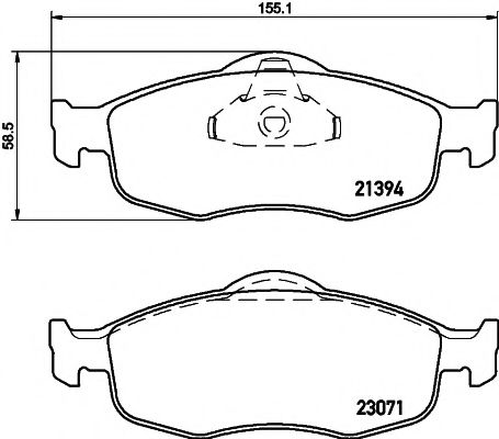 MDK0016 Set frana, frana disc MINTEX 