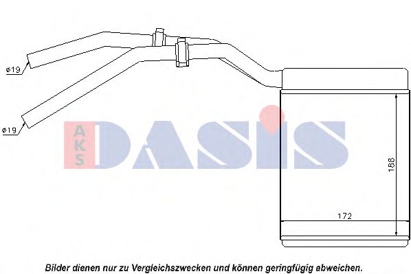 099019N Schimbator caldura, incalzire habitaclu AKS DASIS 