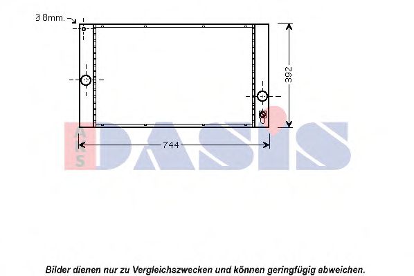 220023N Radiator, racire motor AKS DASIS 