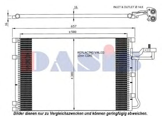 222003N Condensator, climatizare AKS DASIS 