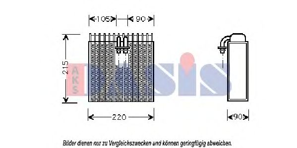 820013N evaporator,aer conditionat AKS DASIS 