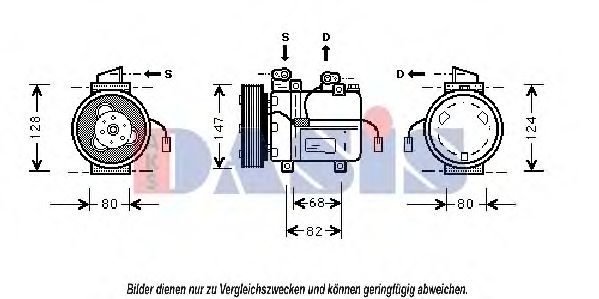 850727N Compresor, climatizare AKS DASIS 