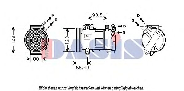 851865N Compresor, climatizare AKS DASIS 