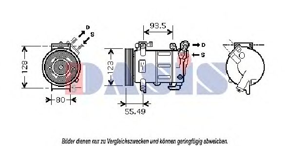 851866N Compresor, climatizare AKS DASIS 