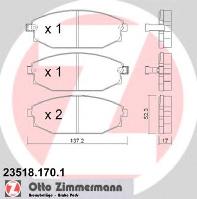 set placute frana,frana disc