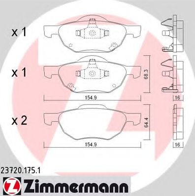 set placute frana,frana disc