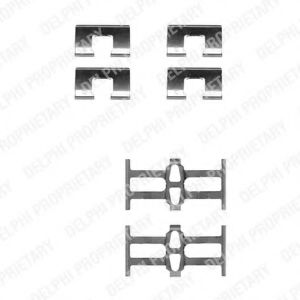 LX0208 Set accesorii, placute frana DELPHI 