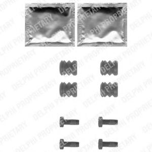 LX0355 Set accesorii, placute frana DELPHI 