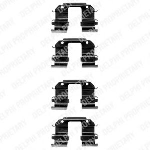 LX0372 Set accesorii, placute frana DELPHI 