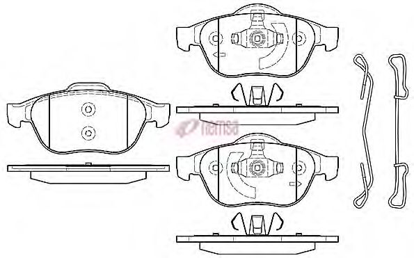 set placute frana,frana disc