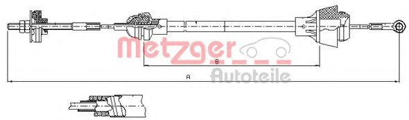 10.3601 Cablu ambreiaj METZGER 