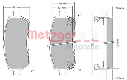 set placute frana,frana disc