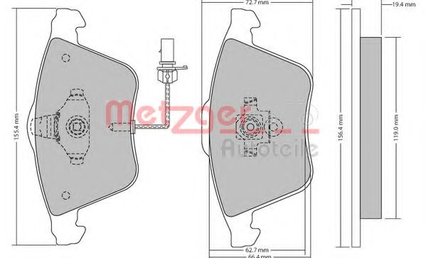 set placute frana,frana disc