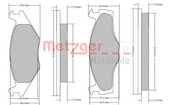 set placute frana,frana disc