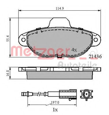 set placute frana,frana disc