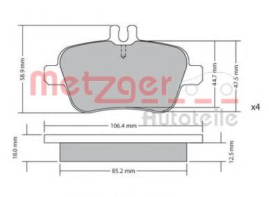 set placute frana,frana disc