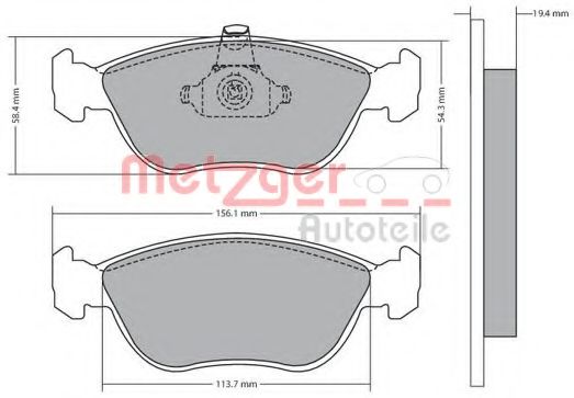 set placute frana,frana disc