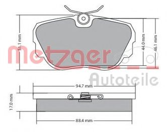 set placute frana,frana disc