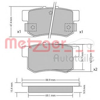 set placute frana,frana disc
