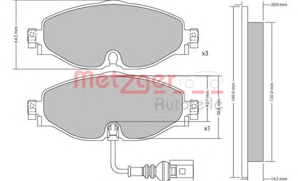 set placute frana,frana disc