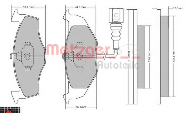 set placute frana,frana disc