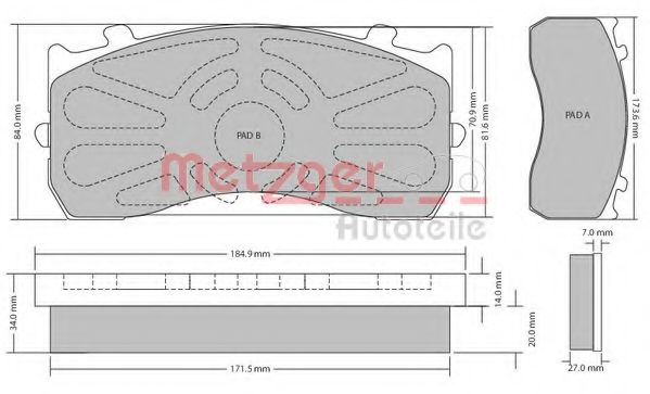 set placute frana,frana disc