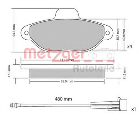 set placute frana,frana disc