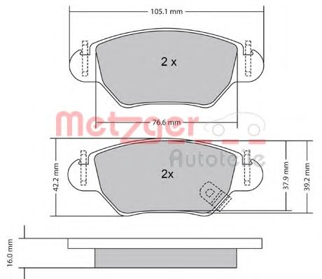 set placute frana,frana disc