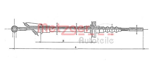 1172.1 Cablu ambreiaj METZGER 